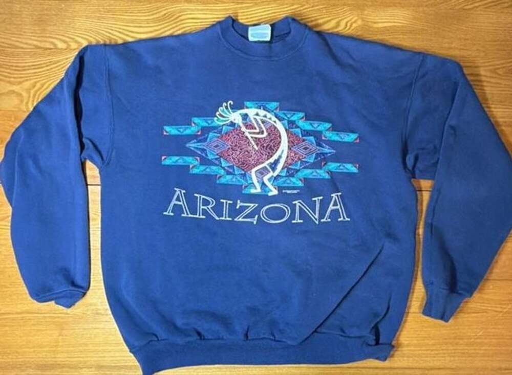 Hanes Arizona Southwestern Sweatshirt Adult XL Blue
